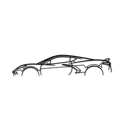 Corvette C8 Metal Car Wall Art - MT0924 - MT0924B49L-MT0924B69L-MT0924B80L-MT0924B99L-MT0924B120L-  DRIVEN - 8
