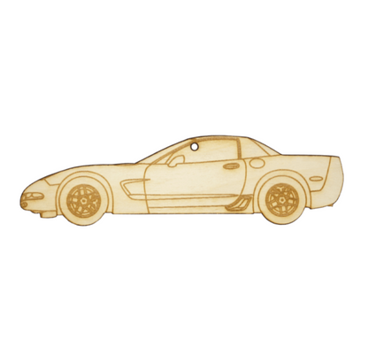 ZSPEC Laser-Engraved Wood Ornament, Style: Corvette C5 Z06, Birch - ZSD-562259-  DRIVEN - 1