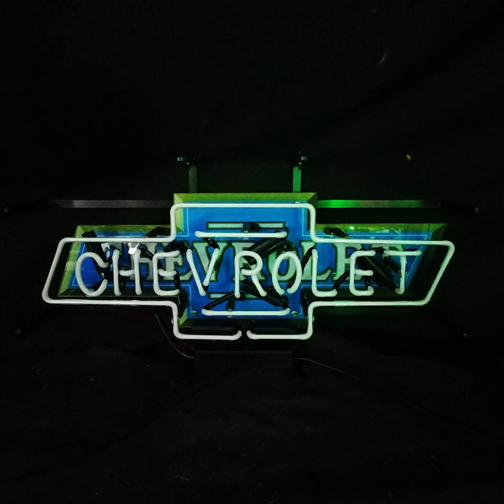 Chevrolet Font Classic Bowtie Logo Neon Signs - CN023-  DRIVEN - 4