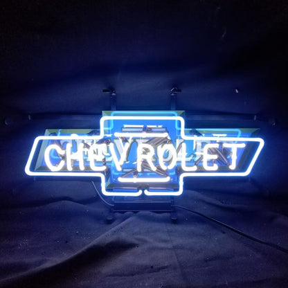 Chevrolet Font Classic Bowtie Logo Neon Signs - CN023-  DRIVEN - 1