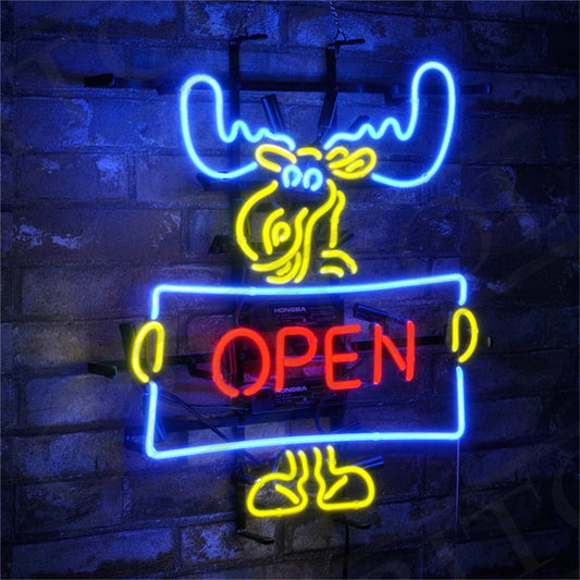 Christmas Elk Deer Open Neon Signs Light - MEX704-  DRIVEN - 1