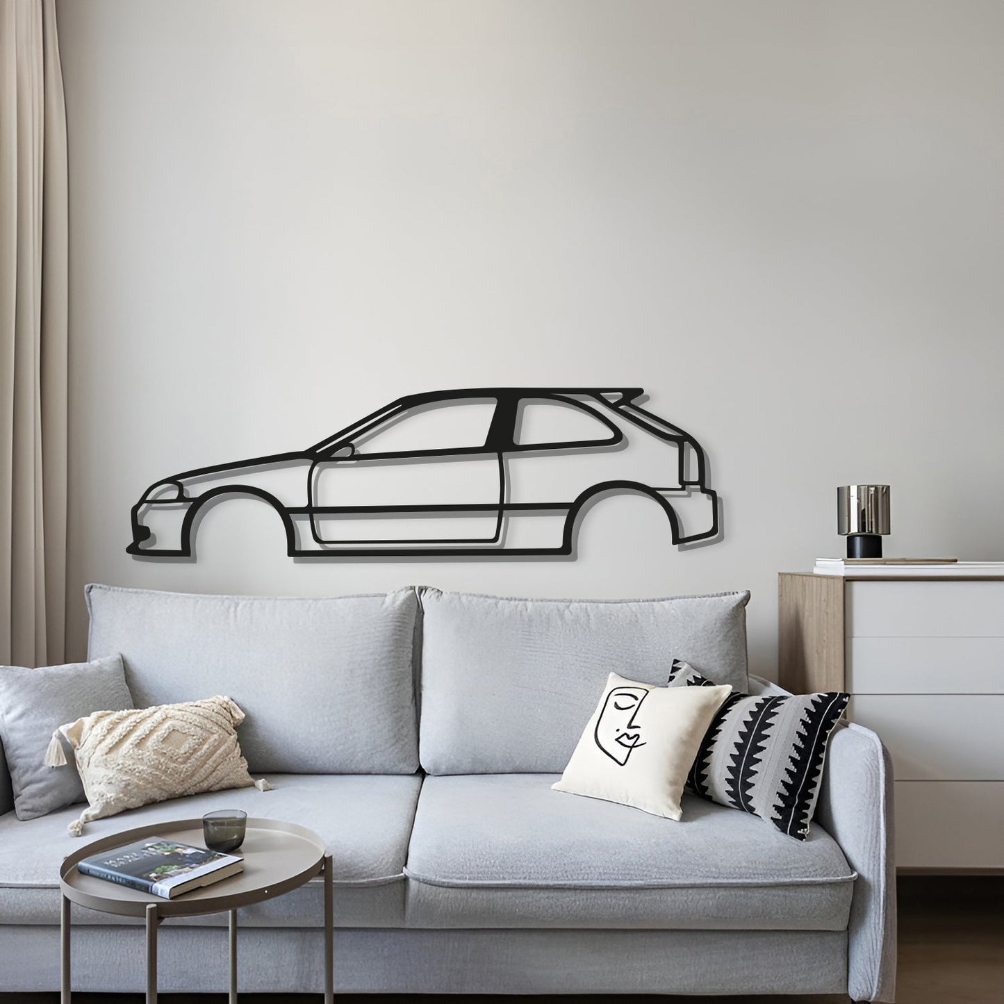Civic EK Metal Car Wall Art - MT0901 - MT0901B49L-MT0901B69L-MT0901B80L-MT0901B99L-MT0901B120L-  DRIVEN - 4
