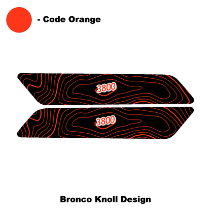 Topo Interior Rear Door Grab Handle Overlay Kit (Printed Series) - 2021+ Bronco 4 Door