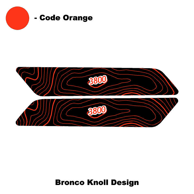 Topo Interior Front Door Grab Handle Overlay Kit (Printed + Laser Series) - 2021+ Bronco