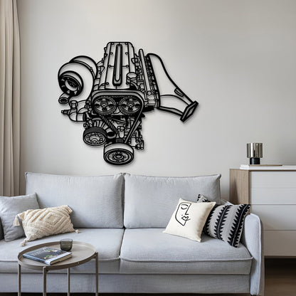 2JZ Metal Engine Block Wall Art - MTEB-0001 - MTEB-0001B99-MTEB-0001B120-MTEB-0001B138-  DRIVEN - 5