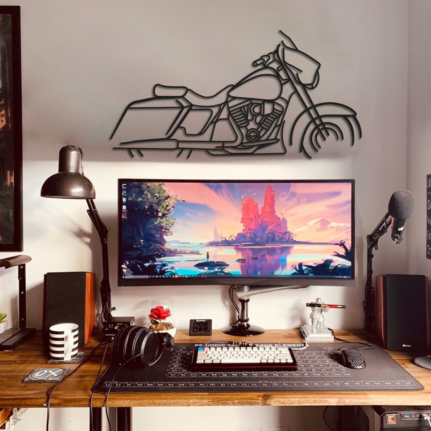Harley Davidson Street Glide Metal Motorcycle Wall Art - MT1094 - MT1094B49L-MT1094B69L-MT1094B80L-MT1094B99L-MT1094B120L-  DRIVEN - 5