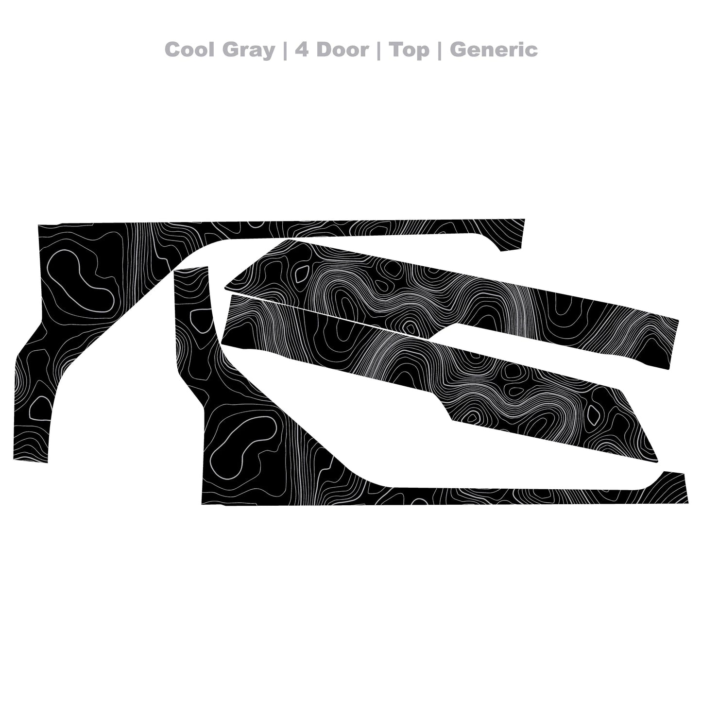 Topographic Upper Door Overlay Kit (Printed Series) - 2021+ Bronco 4 Door - 21BRNINTDRFU-TPAMBL-21BRNINTDRFU-TPA51L-21BRNINTDRFU-TPAZL-21BRNINTDRFU-TPCGL-21BRNINTDRFU-TPCBNL-  DRIVEN - 23