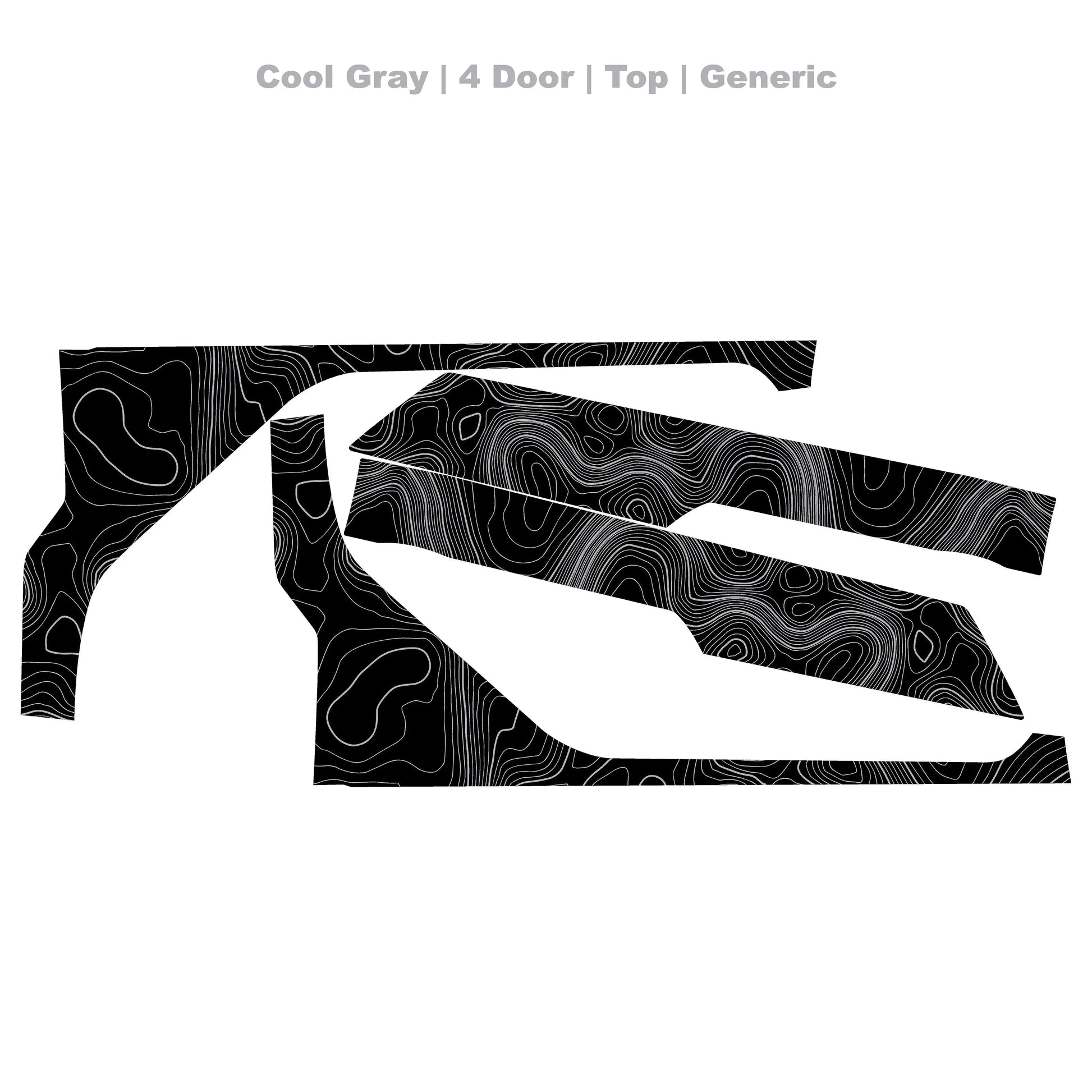 Topographic Upper Door Overlay Kit (Printed Series) - 2021+ Bronco 4 Door - 21BRNINTDRFU-TPAMBL-21BRNINTDRFU-TPA51L-21BRNINTDRFU-TPAZL-21BRNINTDRFU-TPCGL-21BRNINTDRFU-TPCBNL-  DRIVEN - 23