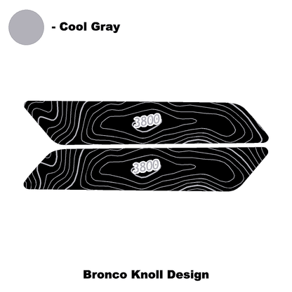 Topo Interior Front Door Grab Handle Overlay Kit (Printed + Laser Series) - 2021+ Bronco