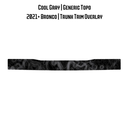 Topo Trunk Trim Overlay / Protector - 2021+ Bronco - 21BRNTRNKTRIM-TPAMBL-21BRNTRNKTRIM-TPA51L-21BRNTRNKTRIM-TPAZL-21BRNTRNKTRIM-TPCGL-21BRNTRNKTRIM-TPCBNL-  DRIVEN - 23