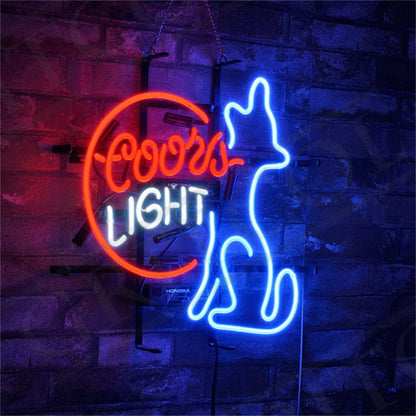 Coors Light Coyote Wolf Moon Neon Signs Light - ME657-  DRIVEN - 1