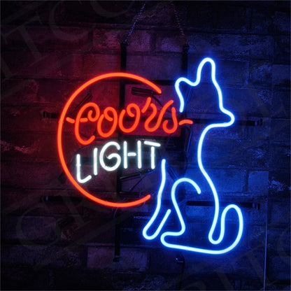 Coors Light Coyote Wolf Moon Neon Signs Light - ME657-  DRIVEN - 2