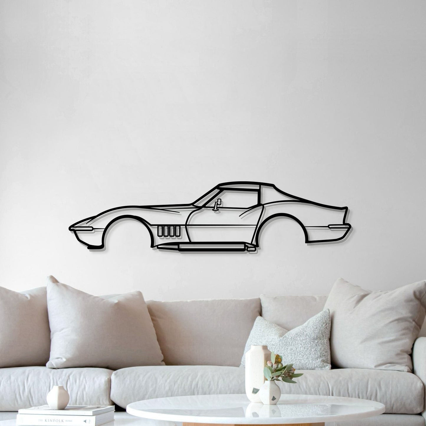 1969 Corvette Metal Car Wall Art - MT0119 - MT0119B49L-MT0119B69L-MT0119B80L-MT0119B99L-MT0119B120L-  DRIVEN - 5