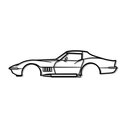 1969 Corvette Metal Car Wall Art - MT0119 - MT0119B49L-MT0119B69L-MT0119B80L-MT0119B99L-MT0119B120L-  DRIVEN - 8