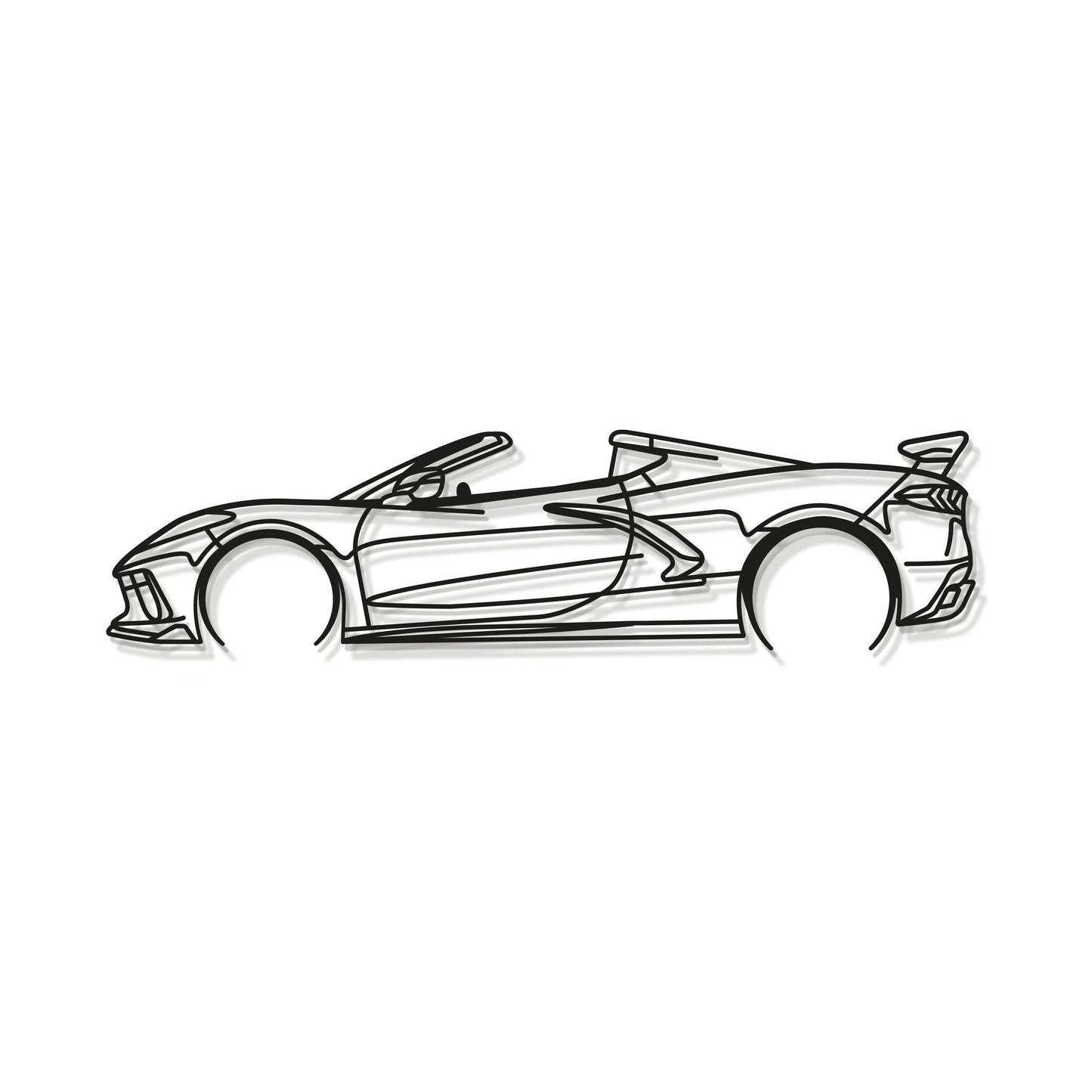 Corvette C8 Detailed Metal Car Wall Art - MT0922 - MT0922B49L-  DRIVEN - 11