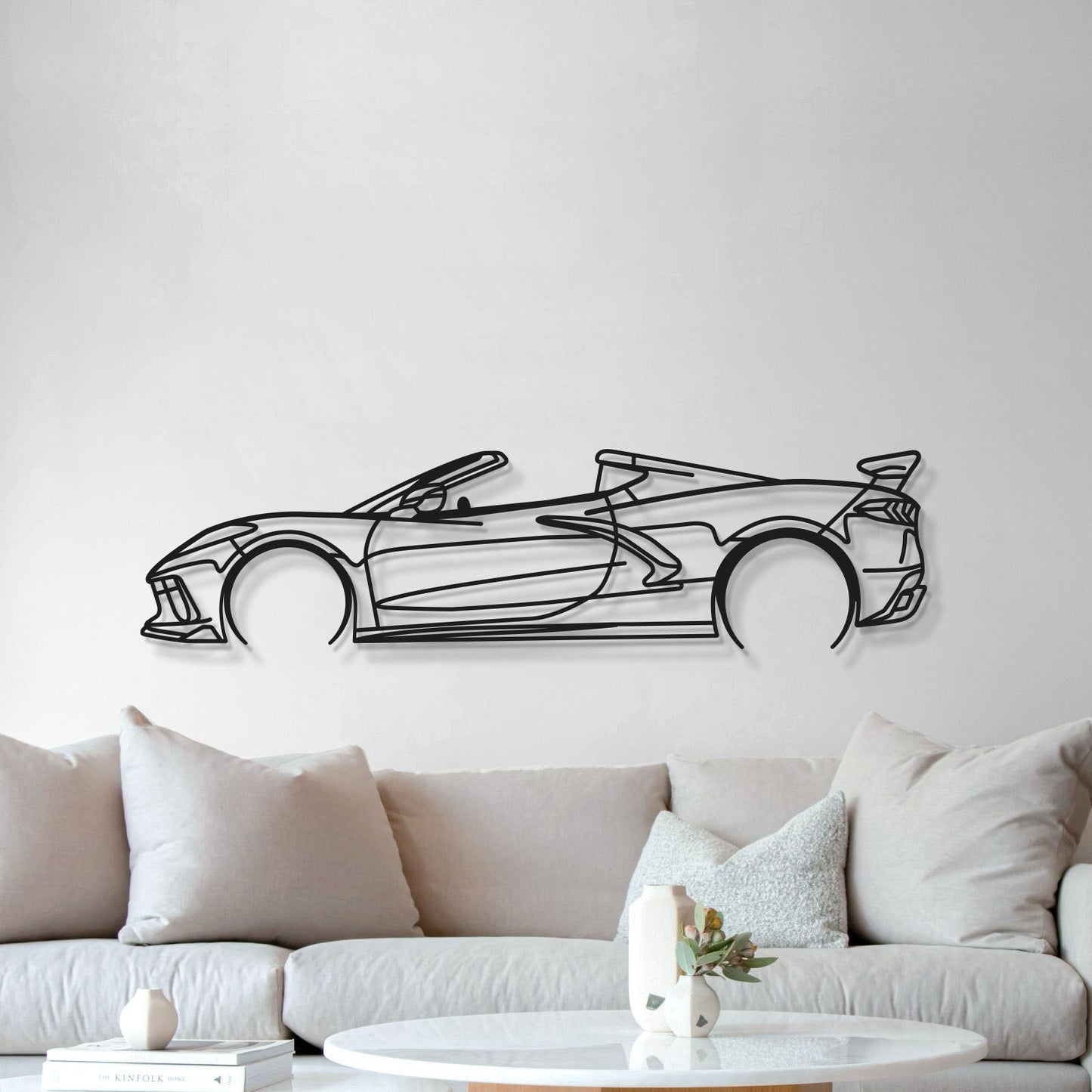 Corvette C8 Detailed Metal Car Wall Art - MT0922 - MT0922B49L-  DRIVEN - 9