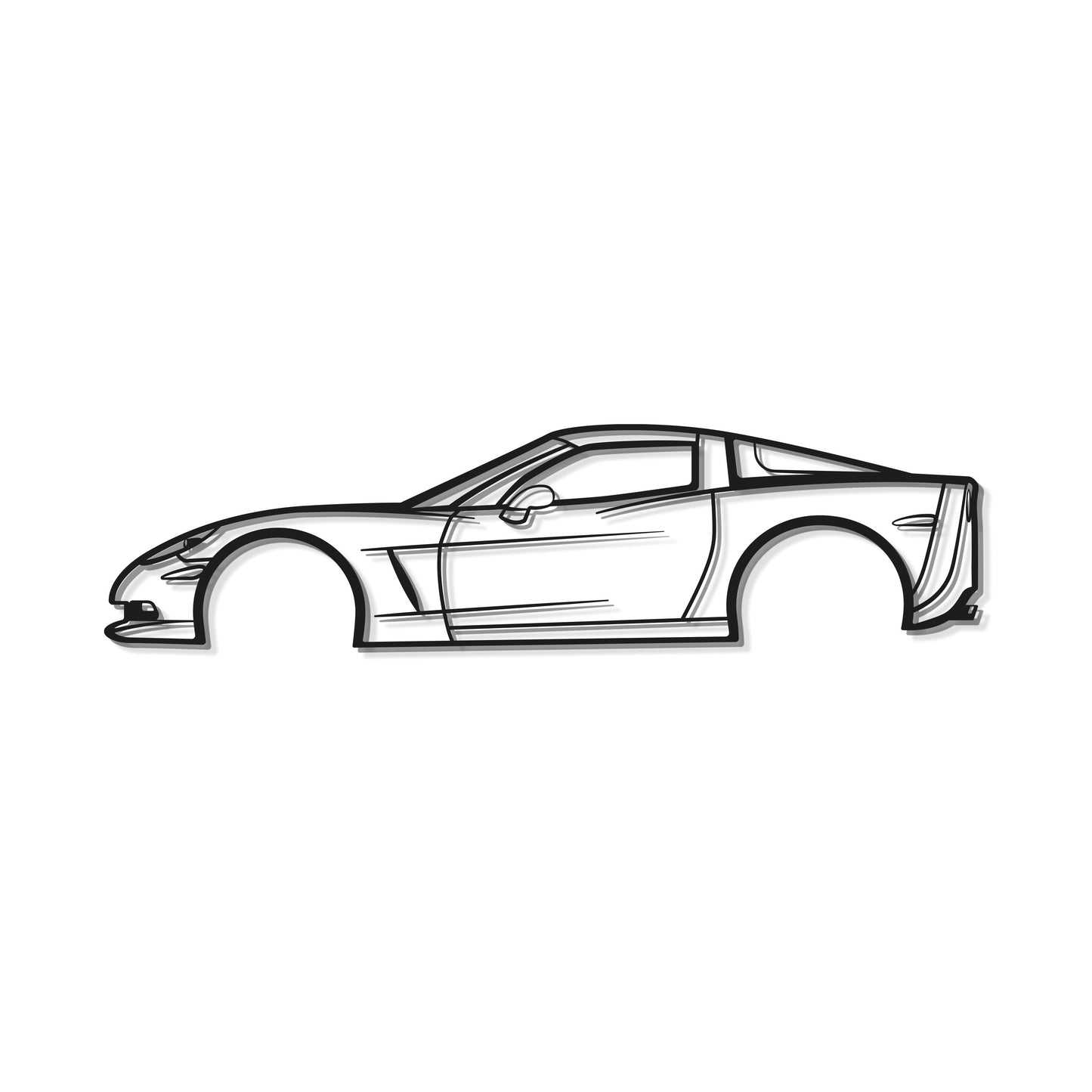 2007 Corvette Z06 Metal Car Wall Art - MT0342 - MT0342B49L-MT0342B69L-MT0342B80L-MT0342B99L-MT0342B120L-  DRIVEN - 8