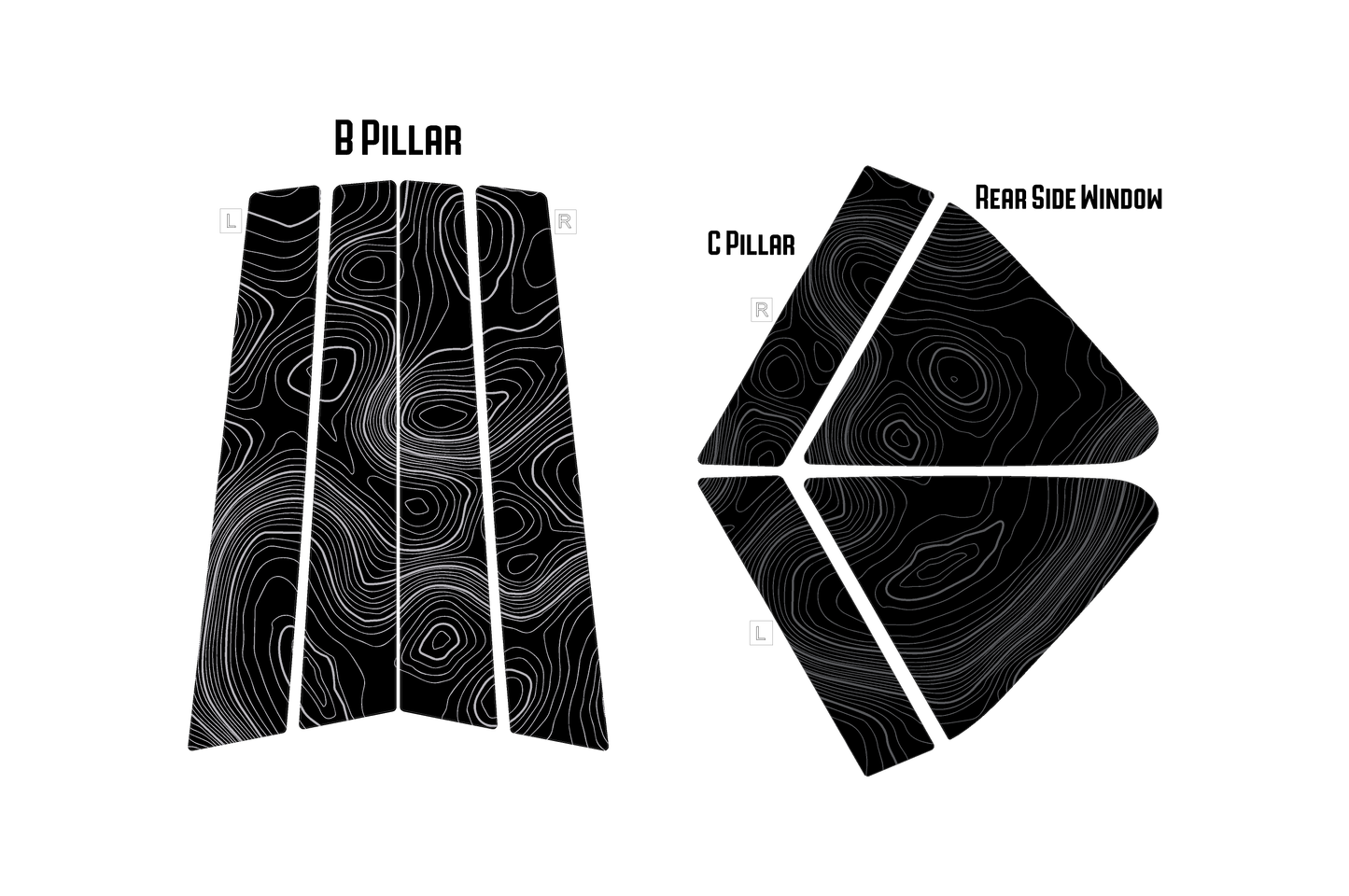 Topographic Map Pillar Overlays - 2024+ Crosstrek - 24CROSSBPILLARTOPO-CG-24CROSSBPILLARTOPO-CODE-24CROSSBPILLARTOPO-COOL-24CROSSCPILLARTOPO-CG-24CROSSCPILLARTOPO-CODE-  DRIVEN - 2
