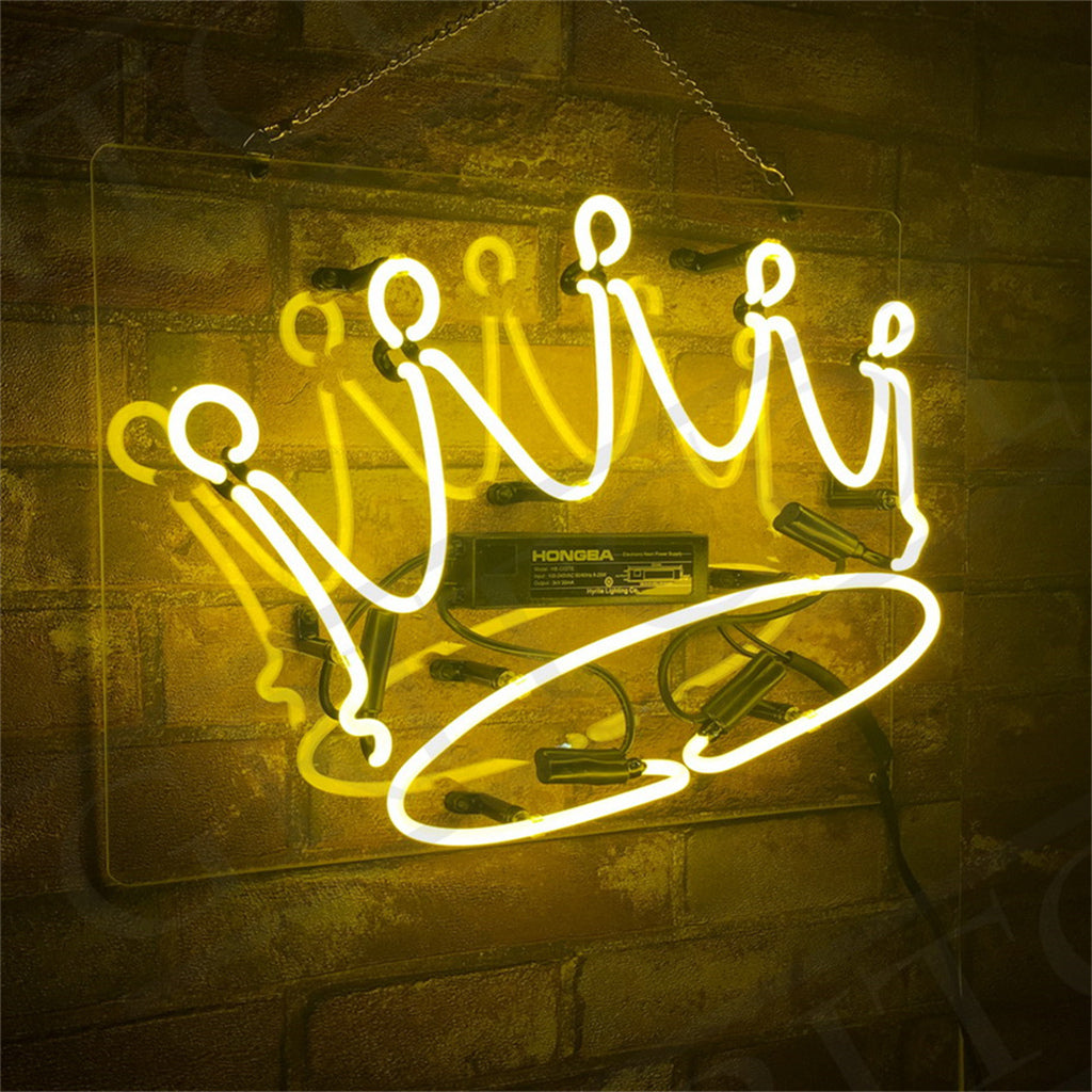 Crown Yellow Neon Signs - ME018-  DRIVEN - 3