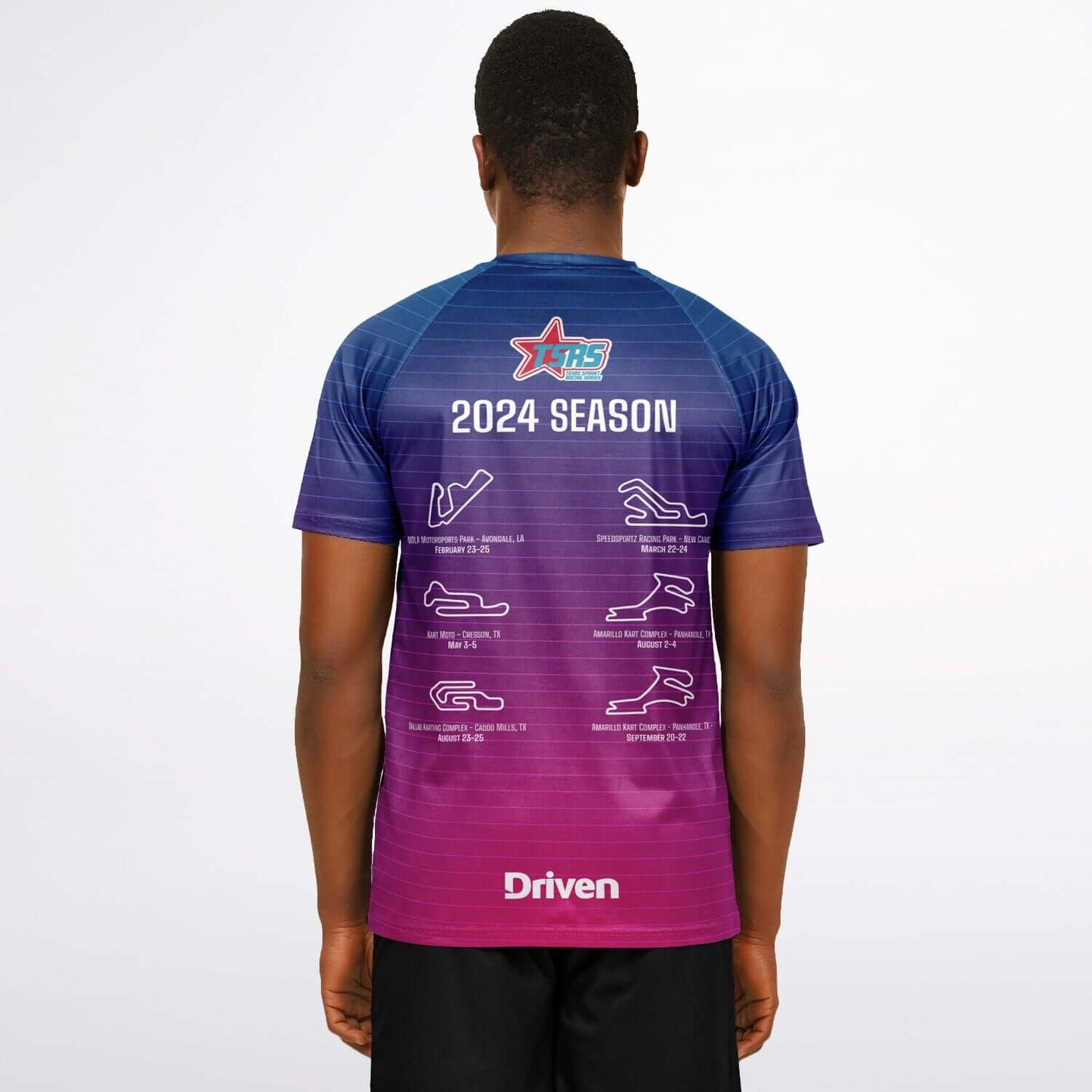 DRIVEN | TSRS '24 | Karting Underwear Top - Short Sleeve - Adult - Pink/Blue