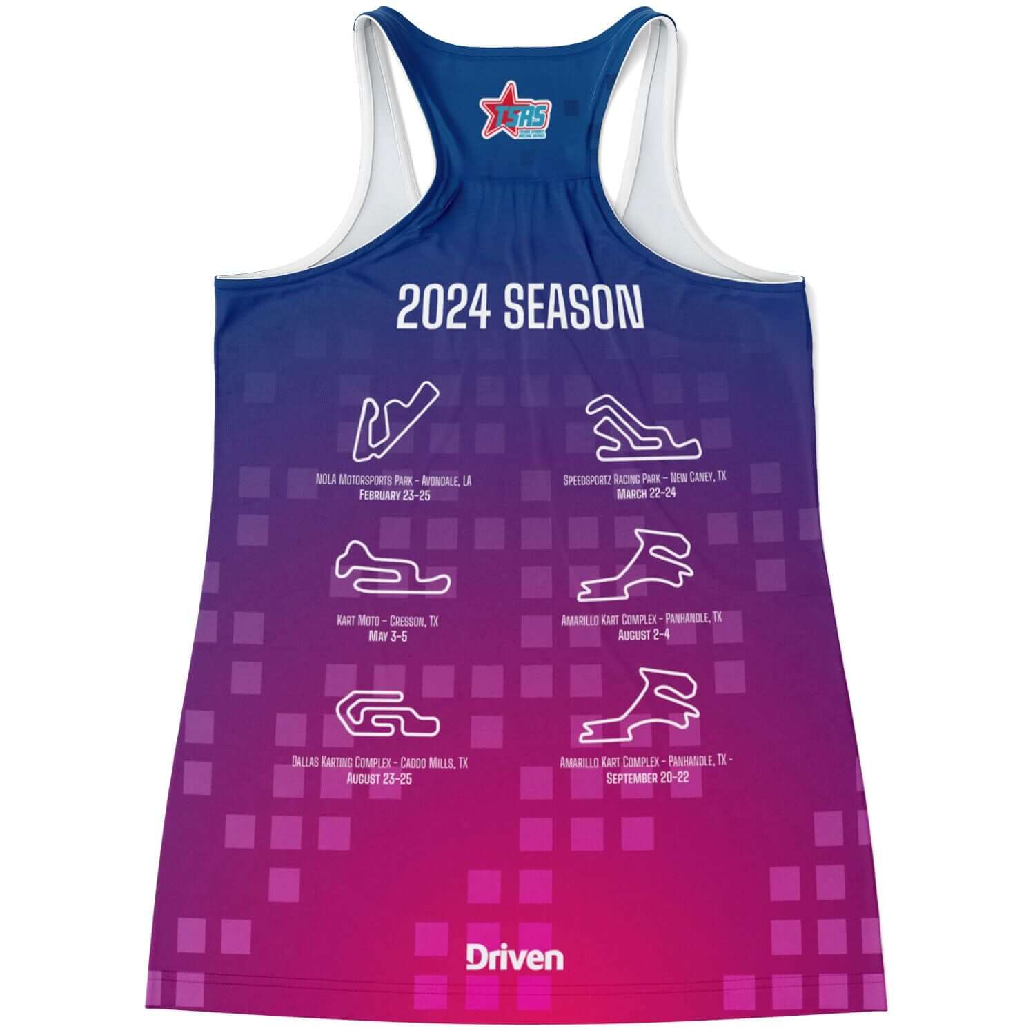 DRIVEN | TSRS '24 | Tank Top - Adult - Female - Pink/Blue - | DRIVEN | - SBRBTT-536610-XS-SBRBTT-536610-S-SBRBTT-536610-M-SBRBTT-536610-L-SBRBTT-536610-XL-SBRBTT-536610-2XL