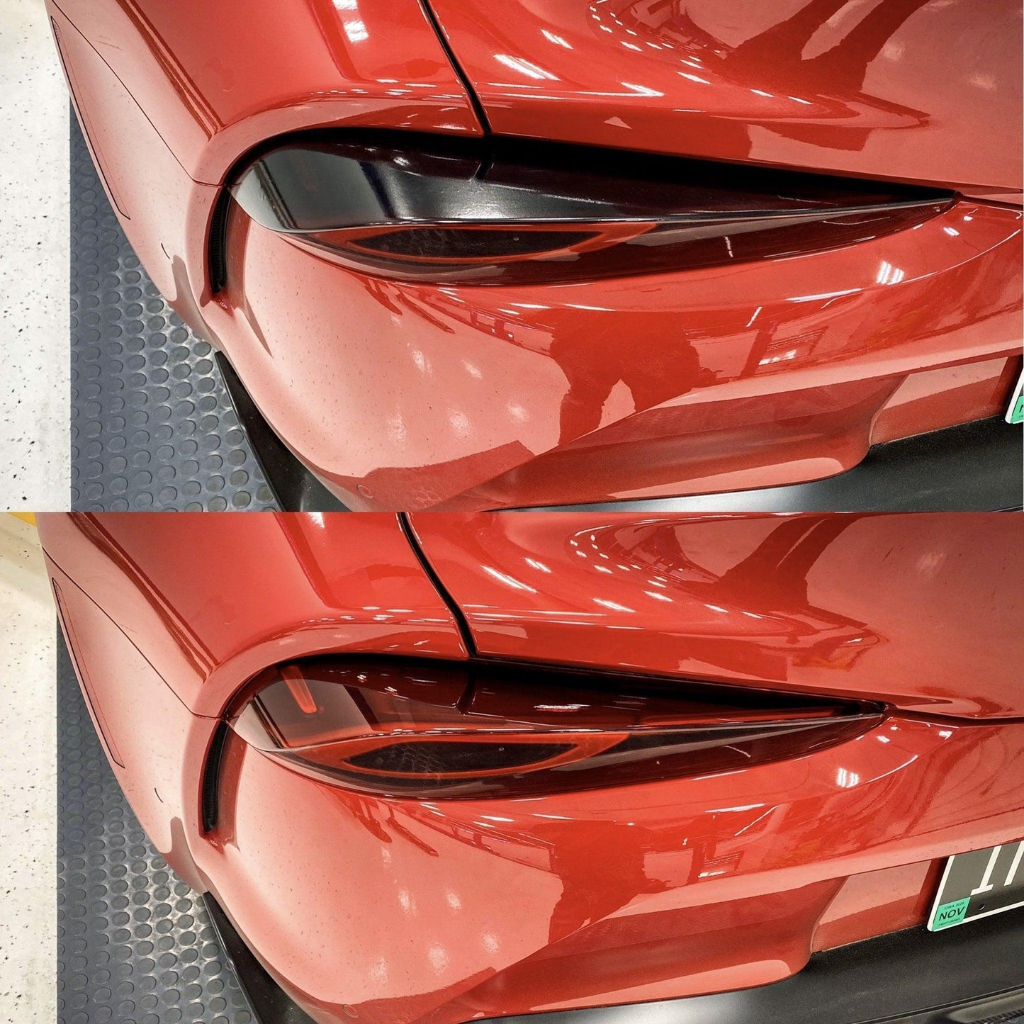 Dark Smoke Tail Light Overlays (Top) - 2020+ Supra - A90TLTOPTNTDS-  DRIVEN - 1