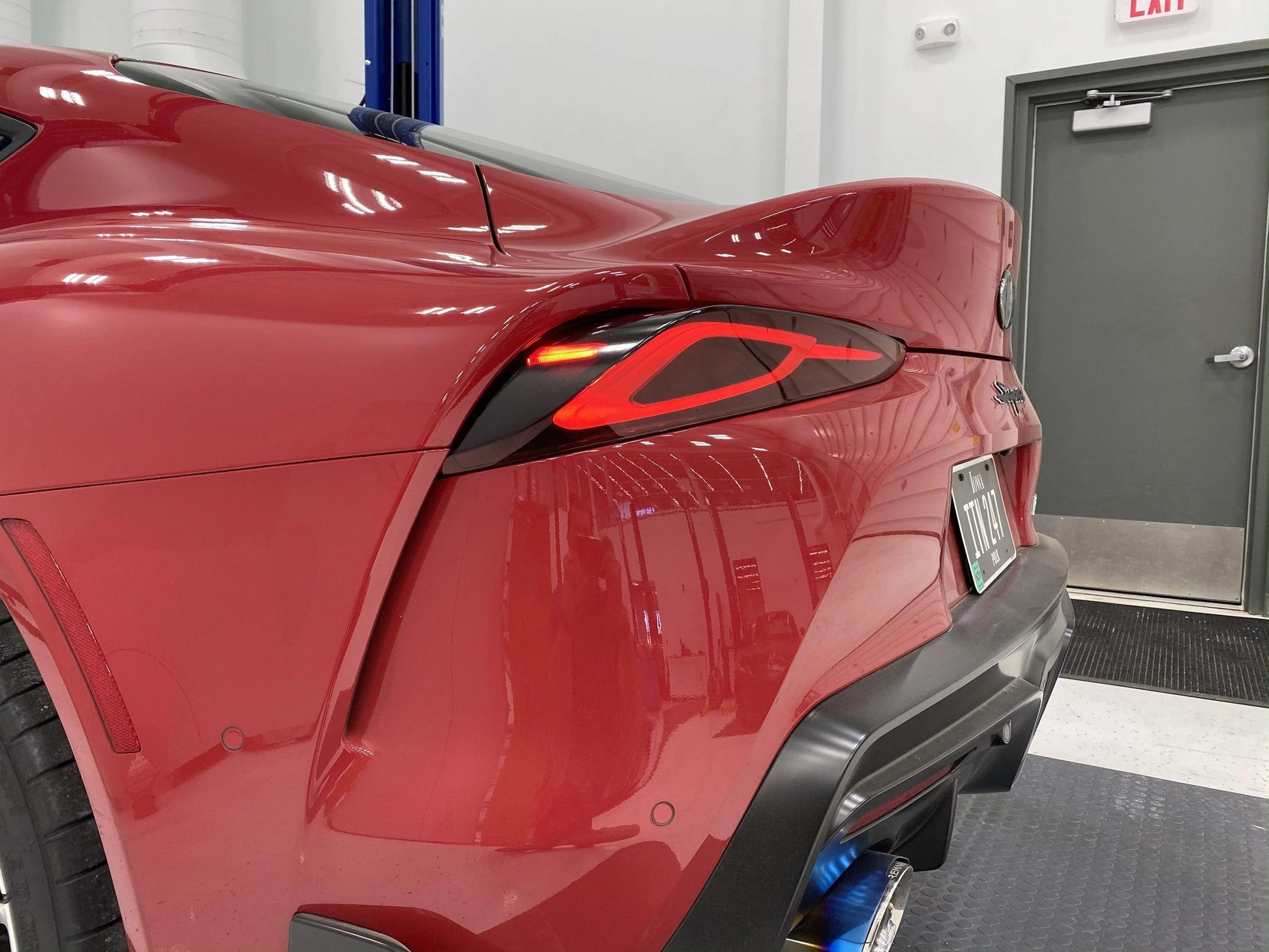 Dark Smoke Tail Light Overlays (Top) - 2020+ Supra - A90TLTOPTNTDS-  DRIVEN - 2