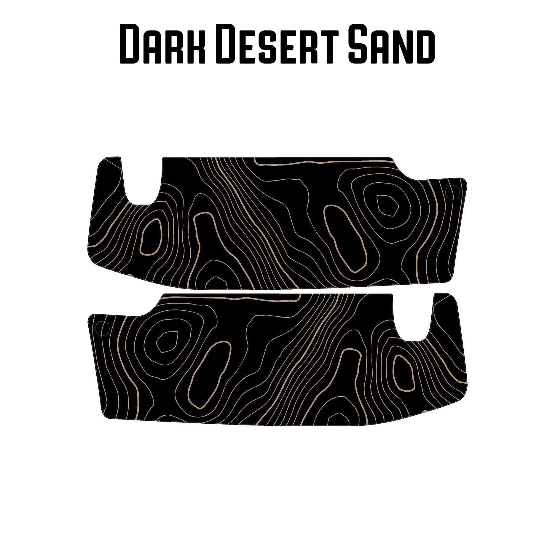 Topographic Map Sun Visor Overlays - 2018+ Jeep Wrangler JL / Jeep Gladiator JT - JLVISORFULLTP-RRNHL-JLVISORFULLTP-RRHL-JLVISORFULLTP-DDSNHL-JLVISORFULLTP-DDSHL-JLVISORFULLTP-SBNHL-  DRIVEN - 7