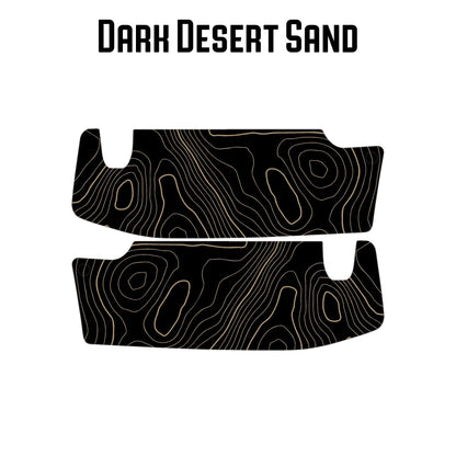 Topographic Map Sun Visor Overlays - 2018+ Jeep Wrangler JL / Jeep Gladiator JT - JLVISORFULLTP-RRNHL-JLVISORFULLTP-RRHL-JLVISORFULLTP-DDSNHL-JLVISORFULLTP-DDSHL-JLVISORFULLTP-SBNHL-  DRIVEN - 15