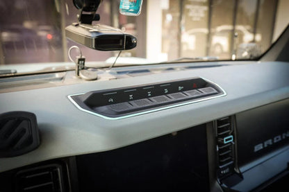 Dashboard Switch Outline (Printed Series Vinyl) - 2021+ Bronco - 21BRONCODSSWTPT-BO-21BRONCODSSWTPT-GHBM-21BRONCODSSWTPT-AB-21BRONCODSSWTPT-A51-21BRONCODSSWTPT-AZ-  DRIVEN - 2