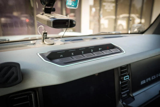 Dashboard Switch Outline (Printed Series Vinyl) - 2021+ Bronco - 21BRONCODSSWTPT-BO-21BRONCODSSWTPT-GHBM-21BRONCODSSWTPT-AB-21BRONCODSSWTPT-A51-21BRONCODSSWTPT-AZ-  DRIVEN - 2