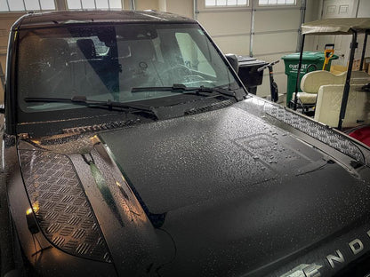 Defender 110 Hood / Bonnet Decal Overlay (Matte Black) - 2020+ Land Rover Defender 110 - 20LRDEFENDER110HD-MB-  DRIVEN - 4
