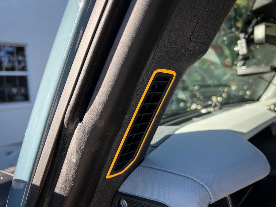 Defroster Vent Outline - 2021+ Bronco - 21BRONCODEFOL-BO-21BRONCODEFOL-BG-21BRONCODEFOL-RD-21BRONCODEFOL-WH-21BRONCODEFOL-BL-  DRIVEN - 1