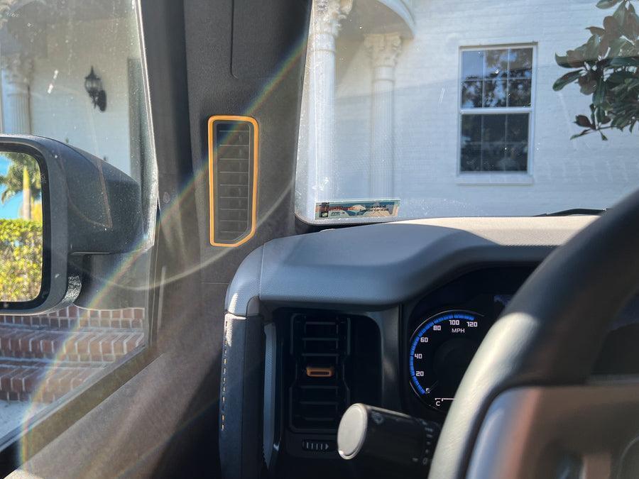 Defroster Vent Outline - 2021+ Bronco - 21BRONCODEFOL-BO-21BRONCODEFOL-BG-21BRONCODEFOL-RD-21BRONCODEFOL-WH-21BRONCODEFOL-BL-  DRIVEN - 4