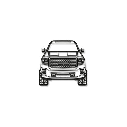 2016 Denali Sierra 3500HD Front View Metal Car Wall Art - MT0562 - MT0562B49-MT0562B80-MT0562B99-MT0562B115-MT0562B140-  DRIVEN - 8