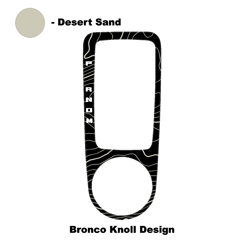 Topo Automatic Shifter Overlay (Printed Series) - 2021+ Bronco Automatic