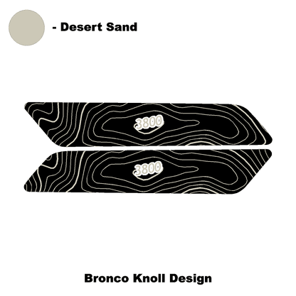 Topo Interior Rear Door Grab Handle Overlay Kit (Printed Series) - 2021+ Bronco 4 Door