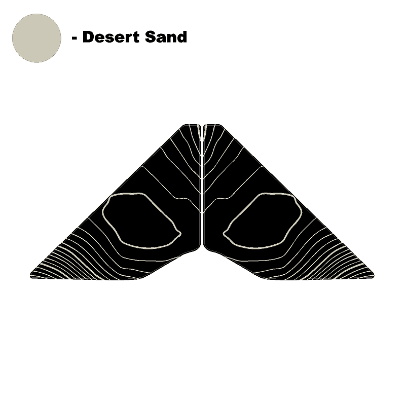 Topo Front Window Triangle Overlay (Printed Series) - 2021+ Bronco 4 Door - 21BRNDFTRIPT-TPAMBL-21BRNDFTRIPT-TPA51L-21BRNDFTRIPT-TPAZL-21BRNDFTRIPT-TPCGL-21BRNDFTRIPT-TPCBNL-  DRIVEN - 22