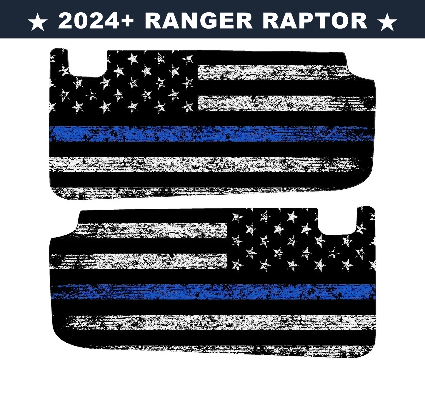 Freedom Series Sun Visor Overlays (Printed Series) - 2024+ Ranger Raptor (with Homelink) - 24RGRVISORFULLFREE-RWBHL-24RGRVISORFULLFREE-BWHL-24RGRVISORFULLFREE-TBLHL-24RGRVISORFULLFREE-TRLHL-24RGRVISORFULLFREE-TGLHL-  DRIVEN - 13