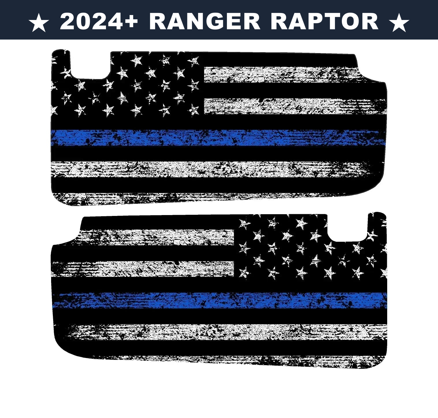 Freedom Series Sun Visor Overlays (Printed Series) - 2024+ Ranger Raptor (with Homelink) - 24RGRVISORFULLFREE-RWBHL-24RGRVISORFULLFREE-BWHL-24RGRVISORFULLFREE-TBLHL-24RGRVISORFULLFREE-TRLHL-24RGRVISORFULLFREE-TGLHL-  DRIVEN - 13