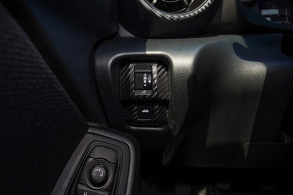 Dimmer and Trunk Switch Trim 3D Carbon Overlays - 2022+ BRZ / GR86 - 22BRZGRDIMTRUNKSW-3DB-  DRIVEN - 1