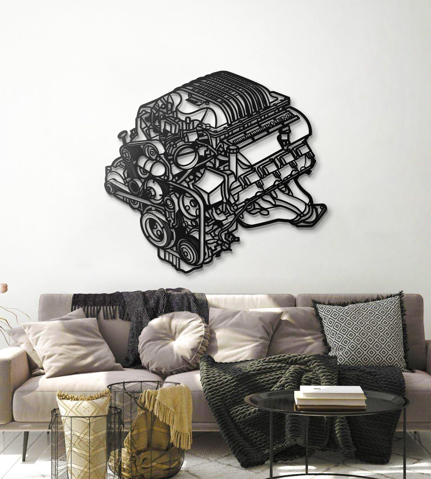 2018 Challenger HEMI Metal Engine Block Wall Art - MTEB-0002 - MTEB-0002B99-MTEB-0002B120-MTEB-0002B138-  DRIVEN - 7