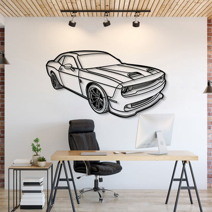 2023 Challenger Hellcat Perspective Metal Car Wall Art - MT1262 - MT1262B69L-MT1262B80L-MT1262B99L-MT1262B115L-MT1262B140L-  DRIVEN - 1