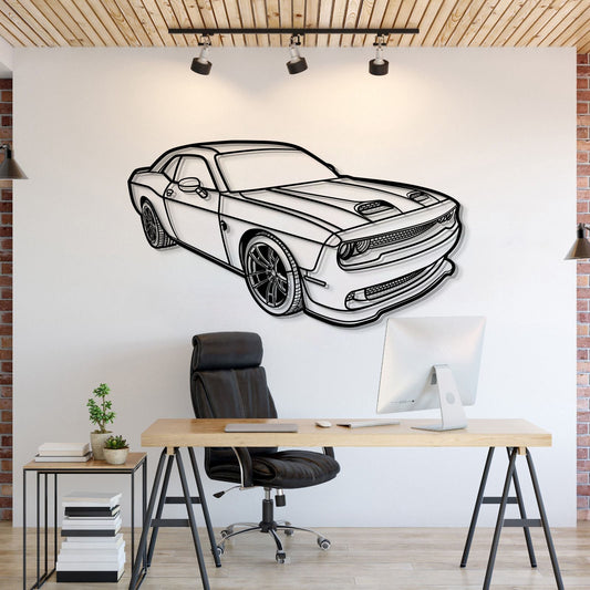 2023 Challenger Hellcat Perspective Metal Car Wall Art - MT1262 - MT1262B69L-MT1262B80L-MT1262B99L-MT1262B115L-MT1262B140L-  DRIVEN - 1