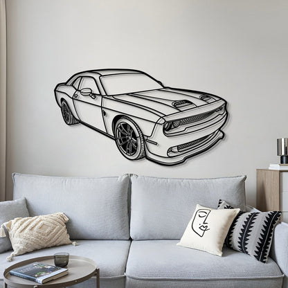 2023 Challenger Hellcat Perspective Metal Car Wall Art - MT1262 - MT1262B69L-MT1262B80L-MT1262B99L-MT1262B115L-MT1262B140L-  DRIVEN - 4