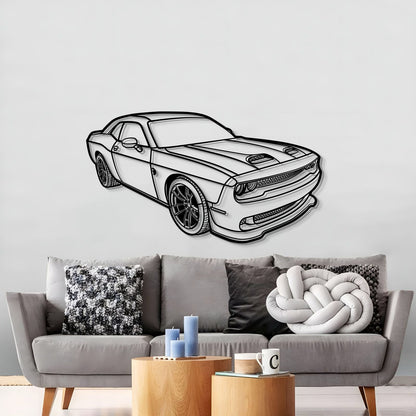 2023 Challenger Hellcat Perspective Metal Car Wall Art - MT1262 - MT1262B69L-MT1262B80L-MT1262B99L-MT1262B115L-MT1262B140L-  DRIVEN - 3