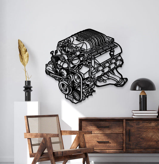 2018 Challenger HEMI Metal Engine Block Wall Art - MTEB-0002 - MTEB-0002B99-MTEB-0002B120-MTEB-0002B138-  DRIVEN - 2