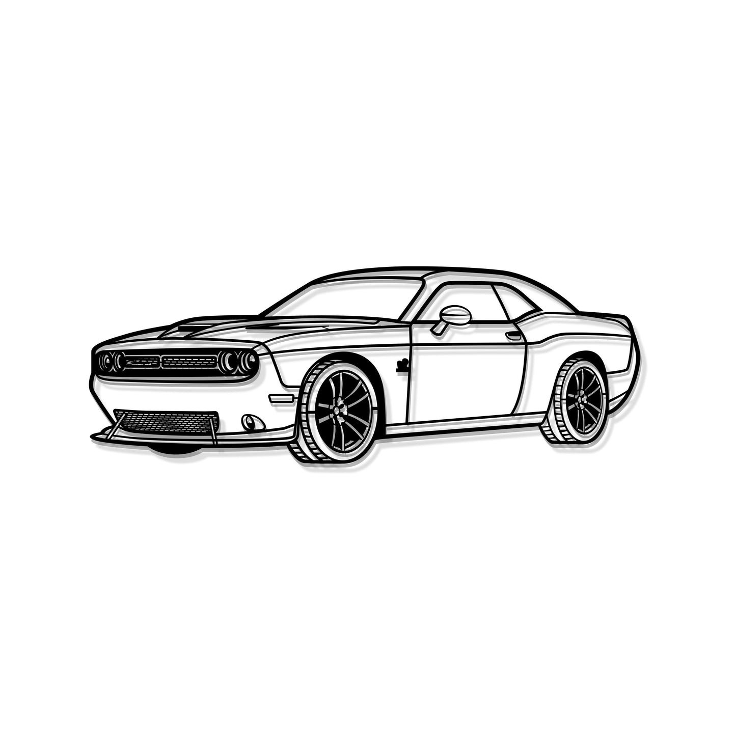 2019 Challenger SRT Perspective Metal Car Wall Art - MT1261 - MT1261B69L-MT1261B80L-MT1261B99L-MT1261B115L-MT1261B140L-  DRIVEN - 8