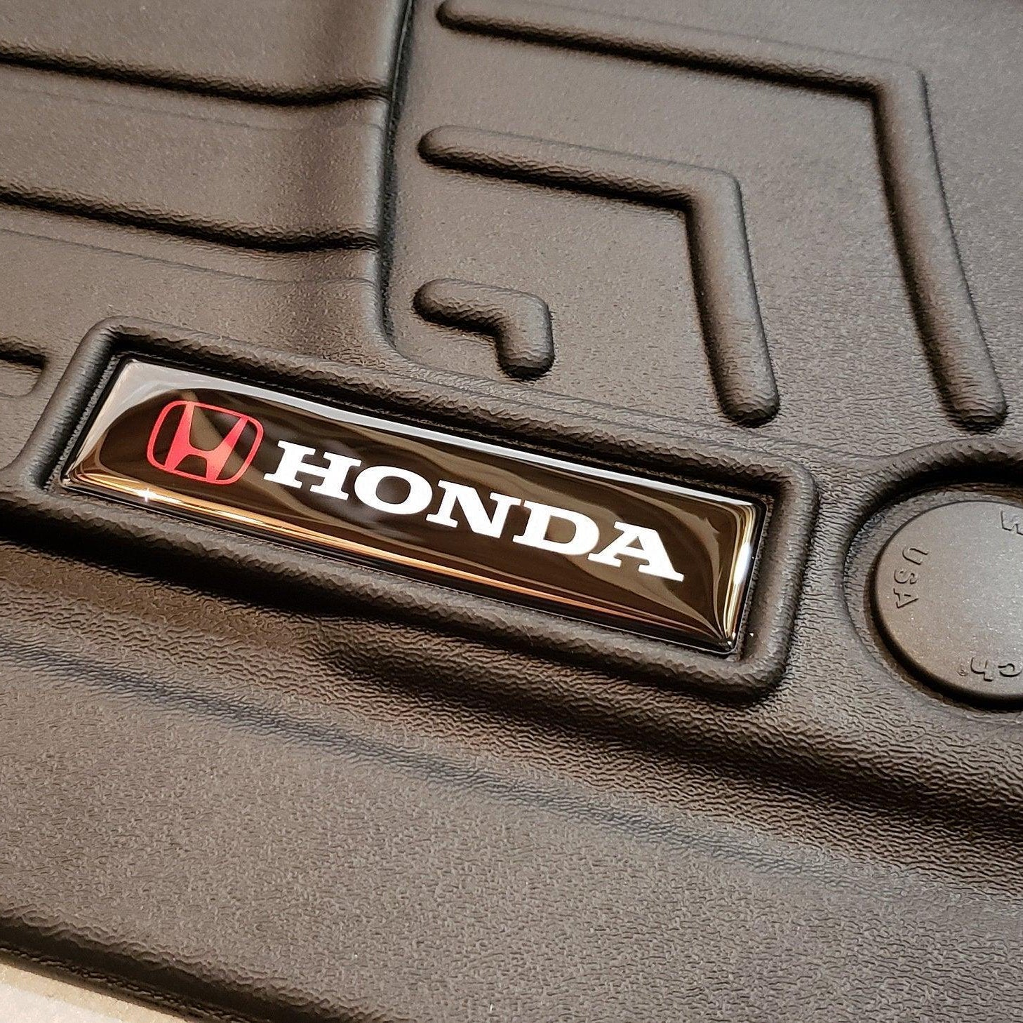 Honda Domed Emblem Inserts for All-Weather Floor Mats (Single) - Civic, Accord, CR-V - WTHONDA-  DRIVEN - 2