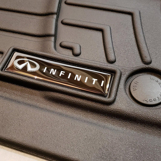 Domed Infiniti Emblem Inserts for Weathertech Floor Mats (Pair) - sku-21259697782838-  DRIVEN - 2